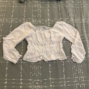 Art class girls White cropped blouse size 8